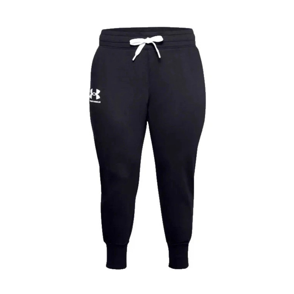 Under armour Joggers Womens Size 2X UA Rival Fleece Training Pants Black Logo
